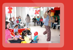 Gimnasio infantil, payasos, mimos y talleres recreativos.